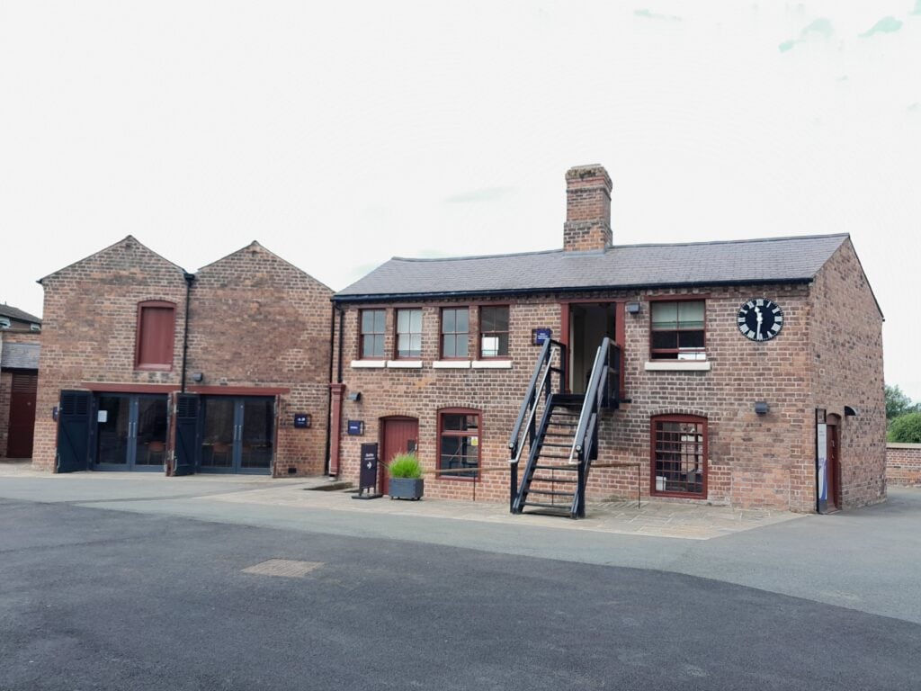 Picture of two brick buildings
